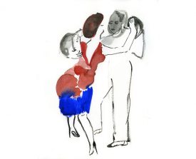 tangopaar . 2014 . 35x27 . lijst 50x40