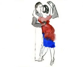 tangopaar . 2014 . 35x27 . lijst 50x40