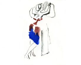 tangopaar . 2014 . 35x27 . lijst 50x40