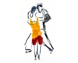 tangopaar . 2014 . 35x27 . lijst 50x40