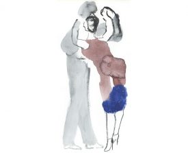 tangopaar . 2014 . 35x27 . lijst 50x40