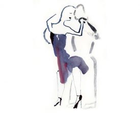 tangopaar . 2013 . 35x27 . lijst 50x40