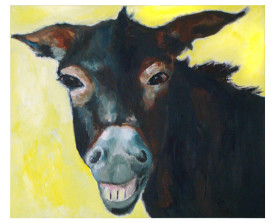 Ezel . 2010 . olie op linnen . 50x60