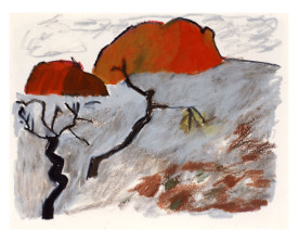 Zuid Spanje . 1989 . krijt . 24x31