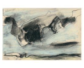 Wolkenlucht Drunense duinen . 1983 . 20x30