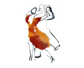 ● Tangopaar . 2014 . 35x27 . lijst 50x40