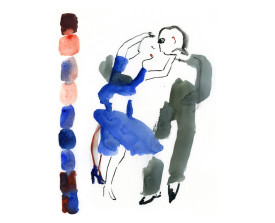 Tangopaar . 2014 . 35x27 . lijst 50x40