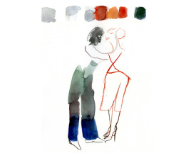 Tangopaar . 2014 . 35x27 . lijst 50x40