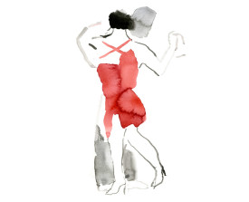 ● Tangopaar . 2013 . 24x17 . lijst 40x30
