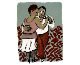 Tangopaar . 2000 . 65x50 . lijst 80x60