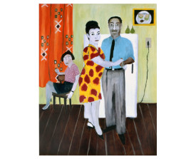 Buenos Aires tangopaar . 1996 . olie op linnen . 90x70 . ntk