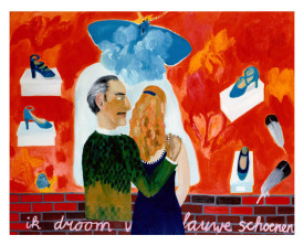 'Ik droom van blauwe schoenen' . 1999 . olie op linnen . 110x140