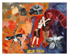 Flores Negras . 2002 . olie op linnen . 110x140