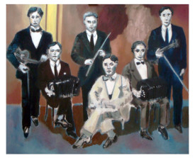 Orquesta típica el Greco . 2013 . olie op linnen . 90x110