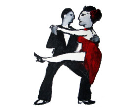 Tangopaar . 2010 . 40x30 . lijst 50x40