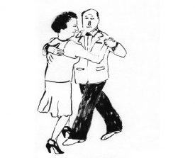 tangopaar . 1998 . inkt . 21x15 . lijst 40x30